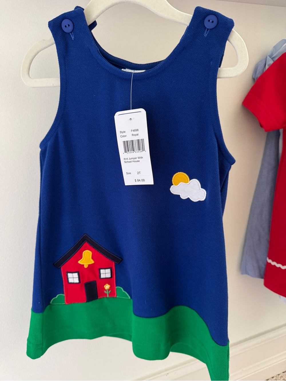 Florence Eiseman Schoolhouse Jumper Dress 2T